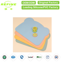 Tapis de table en silicone de qualité alimentaire en forme d'ours pour la cuisine, design mignon, résistant à la chaleur, anti-taches, antidérapant