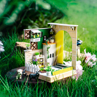 Kit de maison miniature DIY IIECREATE L-2206, puzzle en bois 3D, accessoires de maison de poupée, thème du thé de l'après-midi, échelle 1:24