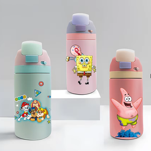 Flacon à vide isolé pour enfants de 16oz pour enfants bouteille d'eau en acier inoxydable portable avec verrouillage de sécurité chaude - Product Image 1