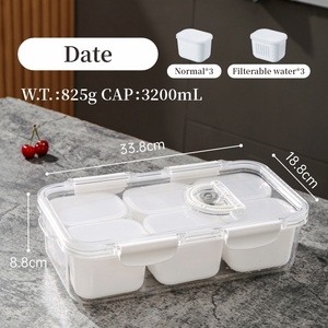 Lekfre PP Storge <strong>Box</strong> 6 Compartment Divided Serving and Keep Fresh <strong>Removable</strong> Snackle <strong>Box</strong> Portable Snack <strong>Box</strong> Dishwasher Safe - Product Image 1