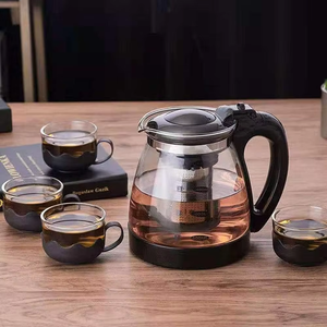 Thiết kế hiện đại chịu nhiệt Glass ấm trà với Infuser Lọc thuận tiện cup teaware cho văn phòng hoặc nhà cho cà phê hoặc trà - Product Image 1