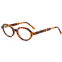 XB2171 Monture de lunettes rétro ovale en acétate unisexe surdimensionnée faite à la main pour lunettes de lecture et usage quotidien
