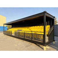 Tribune modulaire personnalisée en conteneur maritime avec sièges pliants, gradins portables en aluminium pour événements sportifs en plein air