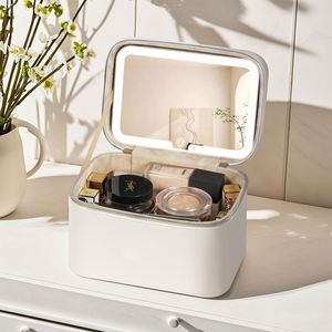 Petite trousse de maquillage OBOX version coréenne avec miroir LED, luminosité réglable pour les adolescentes, voyage de shopping - Product Image 5