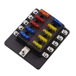 High Quality 12 V Fuse Components 10 Way Car Fuse Block For Boat