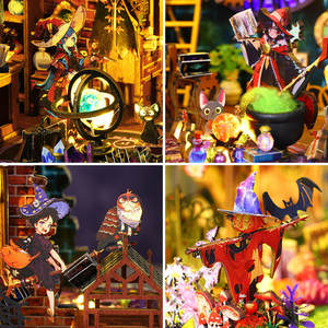 Miniatura de Madera para Armar, Juguete Artesanal, Adorno de Villa de Bosque Encantado, Modelo de <span class=keywords><strong>Castillo</strong></span>, Set de Regalo en Empaque - Product Image 4