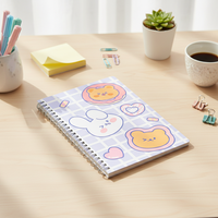 Carnet à spirale A5 personnalisé en gros, 100 feuilles, papier 80 g/m², papeterie japonaise, journal pour le bureau, logo personnalisé, directement de l'usine