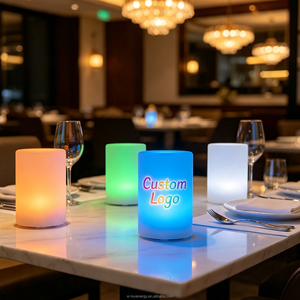 Lampe sans fil de luxe pour l'hôtellerie, en plastique, 16 couleurs RVB, avec <span class=keywords><strong>abat</strong></span>-<span class=keywords><strong>jour</strong></span> personnalisé rechargeable, pour la décoration de salle à manger, de mariage, d'hôtel - Product Image 3