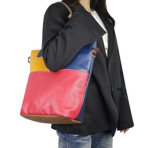 Sacs fourre-tout colorés grande capacité AndoBag pour femmes, sac à bandoulière en cuir véritable, sac à main décontracté à porter sous le bras 2740 - Product Image 6
