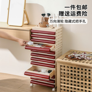 Drawer Style Desktop Organizer A4 Paper <b>Cd</b> Storage Cabinet With Wheels Office Storage <b>Box</b> Rectangle Solid Color Standing Type - Product Image 1