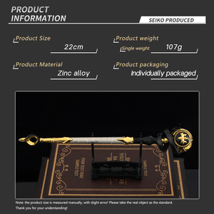Modelo de Cetro <span class=keywords><strong>Fate</strong></span> de Valorant, Aleación de Zinc, 22 cm, Chapado en Oro y Plata, con Soporte de Exhibición para Colección de Gamers de Escritorio - Product Image 2