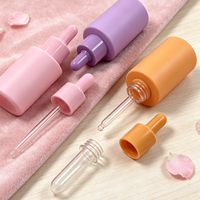 Flacon compte-gouttes couleur macaron 30 ml, flacon en verre avec bulbe en caoutchouc pour huile essentielle
