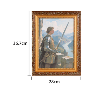 Royal Silver Gold Baroque Ornate Carved Wood <strong>Frame</strong> <strong>for</strong> Painting Eco-Friendly UV <strong>Printed</strong> Foil Stamping Wall Mounted Durable - Product Image 4