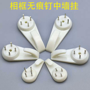 Slip Hook Plastic Wall Hanging Hooks Single Hook 3-5kg Load Capacity For <b>Photo</b> <b>Frame</b> Wedding Decor Cement Wall Use - Product Image 2