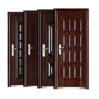 Porte d'entrée extérieure en aluminium sur mesure, antirouille et isolante pour maison résidentielle