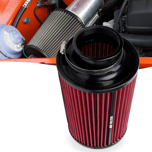 กรองอากาศ 3 นิ้ว 76 มม. ทรงกรวยสีแดง สำหรับอัพเกรดช่องลมเข้ารถยนต์ - Product Image 3