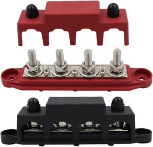 5/16 ''phân phối điện khối 250A 12V Thanh xe buýt 4 bài Ngã Ba khối ô tô biển Pin busbar khối thiết bị đầu cuối màu đỏ + đen - Product Image 2