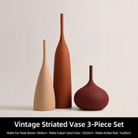 Vas Keramik Qianrui Laris Manis Desain Modern Sederhana Warna Morandi Vintage Art Deco untuk Ruang Tamu & Pernikahan