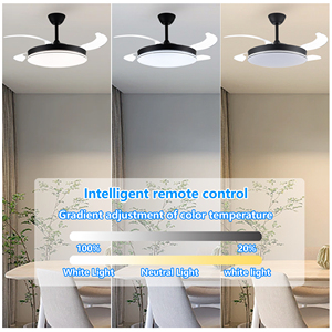 42-inch Dimmable CCT trần ánh sáng với LED tự nhiên quạt gió điều khiển từ xa đài phát thanh miễn phí có thể thu vào đèn quạt - Product Image 2