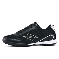 Chaussures de football à coupe basse pour hommes, respirantes, texturées, avec fermeture auto-agrippante, pour terrain ferme, antidérapantes, chaussures d'entraînement athlétiques