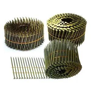 Clous en spirale à tige annelée, clous <span class=keywords><strong>de</strong></span> <span class=keywords><strong>charpente</strong></span> en fer à tête plate, zingués et polis pour toiture - Product Image 4
