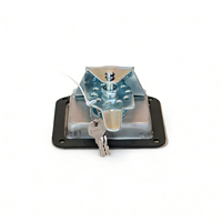 Loquet de porte de remorque en acier inoxydable 304 poli miroir, serrure de boîte à outils pour porte de camping-car avec joint, loquet à poignée en T avec clés