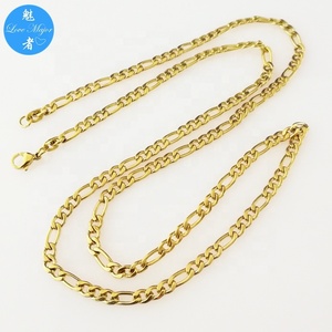 Chuỗi Vòng Cổ Cho Nam Giới Phụ Nữ Vàng Màu Thép Không Gỉ <span class=keywords><strong>Figaro</strong></span> Chains - Product Image 1