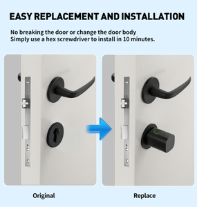 Kotonlink <span class=keywords><strong>2025</strong></span> new tuya vân tay rfid thẻ chìa khóa cửa khóa có thể điều chỉnh wifi ble thông minh xi lanh khóa cho thay thế cũ cơ khí - Product Image 3