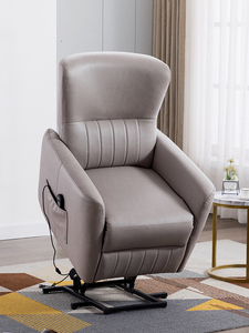 Chaise Eleder moderne en gros d'usine Chaises inclinables en <span class=keywords><strong>cuir</strong></span> gris avec ascenseur électrique à vendre - Product Image 6