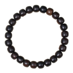 Cuentas de ébano pulidas a mano de 7x8 mm, pulsera unisex de madera natural para uso diario, joyería cultural coleccionable - Product Image 5