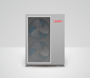 Pompe à chaleur air-eau photovoltaïque gris argenté à double ventilateur pour usage domestique écoresponsable - Product Image 1