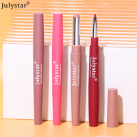 Crayon à Lèvres Double Pointe Mat 8 Couleurs, Imperméable Longue Tenue, Teintes Nude Velours, Maquillage Cosmétique pour les Lèvres – Vente en Gros