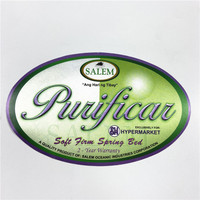Étiquettes de matelas personnalisées avec logo de marque, vente en gros d'usine, étiquette en satin avec logo couleur intégrale pour l'impression d'étiquettes de matelas