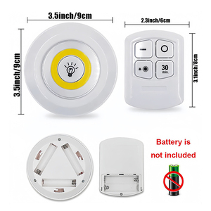 Lumière LED COB sous l'armoire 3W Blanc chaud Lampe <span class=keywords><strong>de</strong></span> placard Éclairage <span class=keywords><strong>de</strong></span> <span class=keywords><strong>salle</strong></span> <span class=keywords><strong>de</strong></span> bain Fonctionnant sur piles Nuit Froid Sommeil Chambre Armoire Mini - Product Image 2