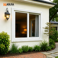 Ventana Corredera Exterior de Vinilo Resistente a la Intemperie, Ventanas Correderas de UPVC para Exteriores con Múltiples Sellos Impermeables para Casas