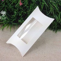 Etiquettes adhésives en papier Kraft à personnaliser, conteneur d'emballage pour bijoux, colliers, coffrets cadeaux avec fenêtre en PVC transparent