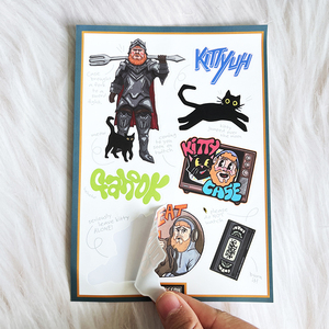 <span class=keywords><strong>Feuille</strong></span> d'autocollants en <span class=keywords><strong>vinyle</strong></span> autocollants imperméables imprimés en couleur A5 A6, design de dessin animé, <span class=keywords><strong>feuille</strong></span> d'autocollants en <span class=keywords><strong>vinyle</strong></span> découpés sur mesure - Product Image 2
