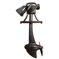 Système de propulsion à pédale en métal pour kayak, planche de surf, bateau de pêche, accessoire extérieur portable certifié CE, noir