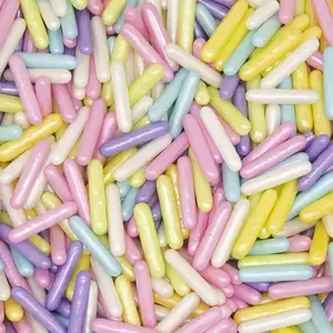 1kg/bag hot selling Edible Cake Sprinkles Metallic Rod decorated with sugar beads Edible Sprinkles Cake Decoration