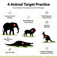 Cibles de tir en forme de silhouette d'animaux sauvages, cibles de tir de précision à point rouge en papier pour le tir à l'arc, vente en gros et tailles personnalisées