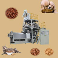 Vente directe d'usine, machine de fabrication d'aliments pour chats et chiens certifiée CE de 2 tonnes/h, ligne de transformation d'aliments pour chiens
