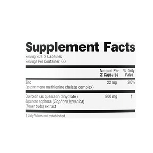 Cápsulas de quercetina de Zinc de marca blanca, suplementos de Zink de alta absorción para inmunidad antioxidante y alergia estacional - Product Image 3