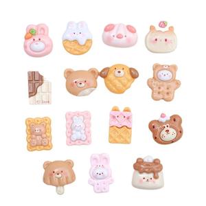 Accessoires en résine pour DIY : Boucle de chaussure, accessoires pour cheveux, épingle à cheveux, motif Lapin Jouet en <span class=keywords><strong>Biscuit</strong></span> Dessin Animé, avec crème adhésive et accessoires de colle - Product Image 5