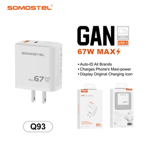 <span class=keywords><strong>Cargador</strong></span> de Teléfono Móvil de Viaje GaN de 67W Máx. SOMOSTEL, <span class=keywords><strong>Cargador</strong></span> Rápido de Doble Puerto, Cargadores para Celular de Voltaje Amplio, Compacto para <span class=keywords><strong>iPhone</strong></span> - Product Image 1