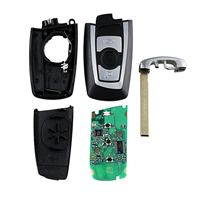 Clé intelligente BMW à 3 boutons 434Mhz PCF7945 avec puce électrique CAS4 FEM FCCID KR55WK49863 pour clés de véhicule - Couleur noire