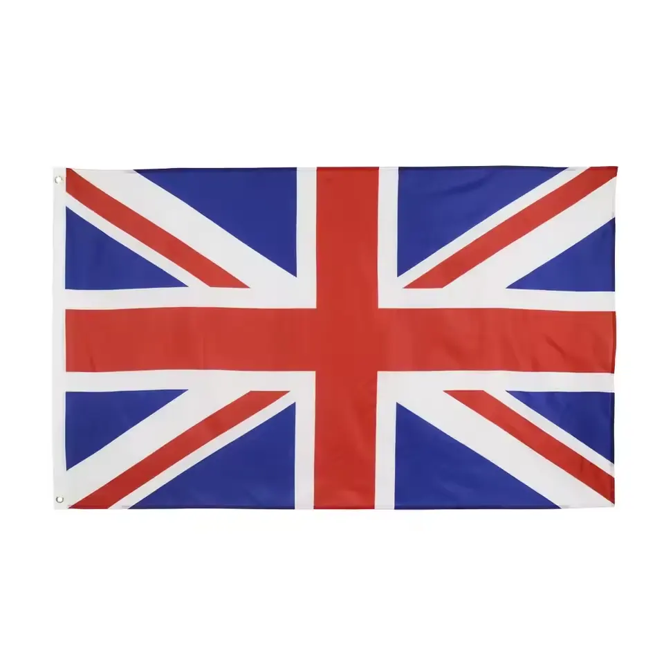 Drapeaux personnalisés de haute qualité 3x5ft Drapeaux promotionnels Drapeaux anglais avec deux boucles en laiton