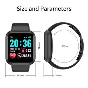 Montre connectée Y68 avec écran sport, best-seller, bracelet intelligent de suivi de santé et de fitness, montre connectée D20 - Product Image 6