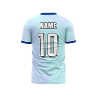 Maillot de football athlétique en polyester respirant, imperméable et anti-UV, personnalisé avec logo et nom d'équipe, vente en gros