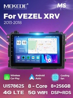 MEKEDE MS 8G + 128G 4G LTE Car-play Android 11 Car Video pour HONDA Vezel HRV 2013 ~ 2018 GPS Navigation Car
