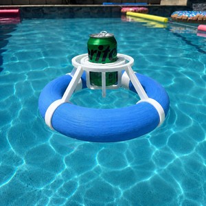 Porte-gobelet flottant personnalisé en PLA imprimé en 3D, en forme de toupie, de bouée de sauvetage ou de canette, objet décoratif créatif - Product Image 2